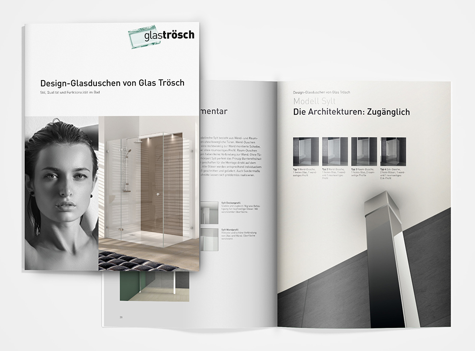 DRWA Das Rudel Werbeagentur Freiburg > Kompetenzen > Print-Design > Glas Trösch, Ulm